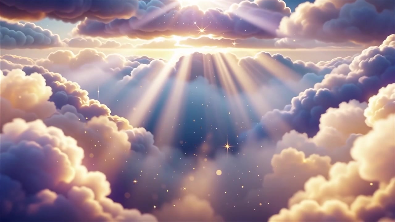 Christian Heavenly Light Worship Background