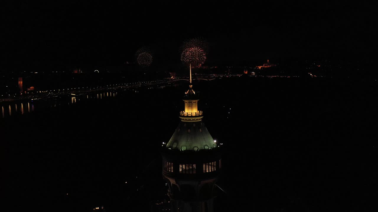 헝가리 국경일인 8월 20일 부다페스트에서 큰 불꽃놀이