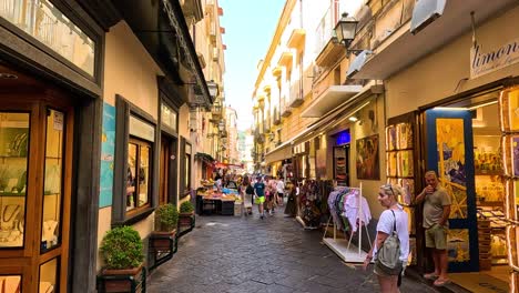 people strolling through vibrant shopping streets