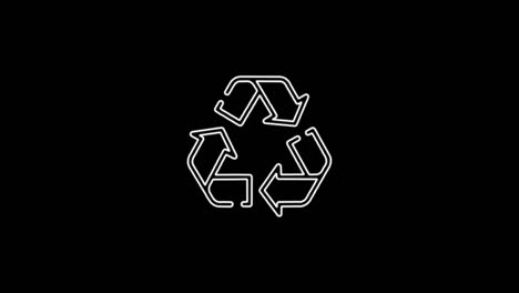 circular arrow icon recycle symbol icon abstract seamless animation of 4k neon lines. beautiful animation of neon lines 4k video close-up.