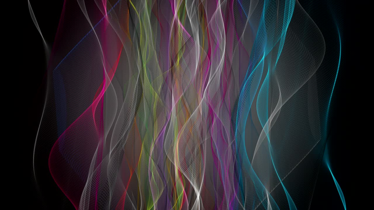 Fantastische animatie met golfobject in slow motion, 4096x2304 loop 4K