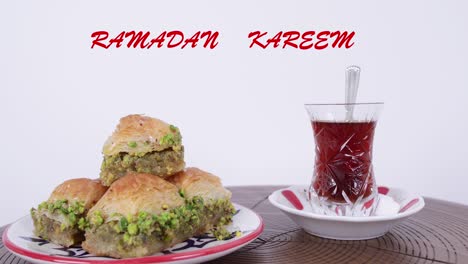 baklava and turkish tea