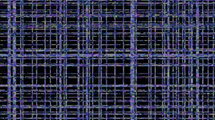 Abstract Digital Glitch Pattern with Moving Grid Lines