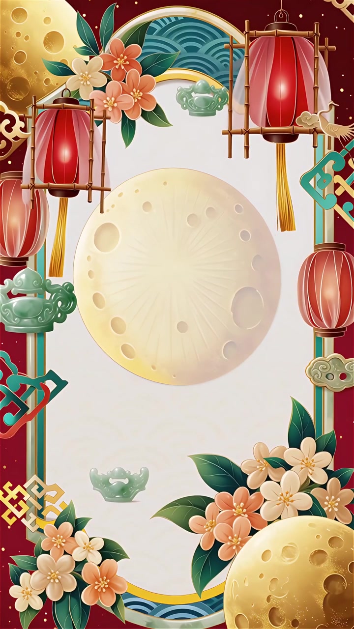 Festival de Medio Otoño: Linternas de Luna Llena y Pasteles de Luna Tradicionales 4K