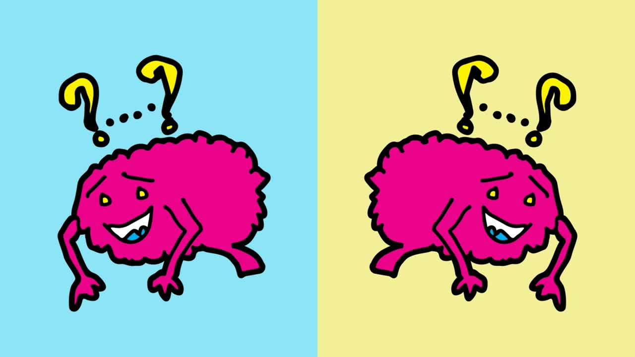 niños dibujando arte pop fondo sin costuras con el tema del cerebro confundido