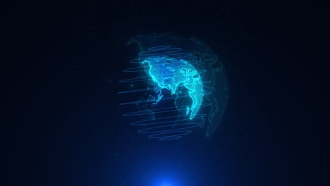 global connectivity flow of data across digital landscape elements binary code digital globe glowing