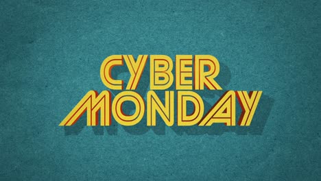 Retro-Cyber-Monday-Text-Im-80er-Jahre-Stil-Auf-Einer-Blauen-Grunge-Textur