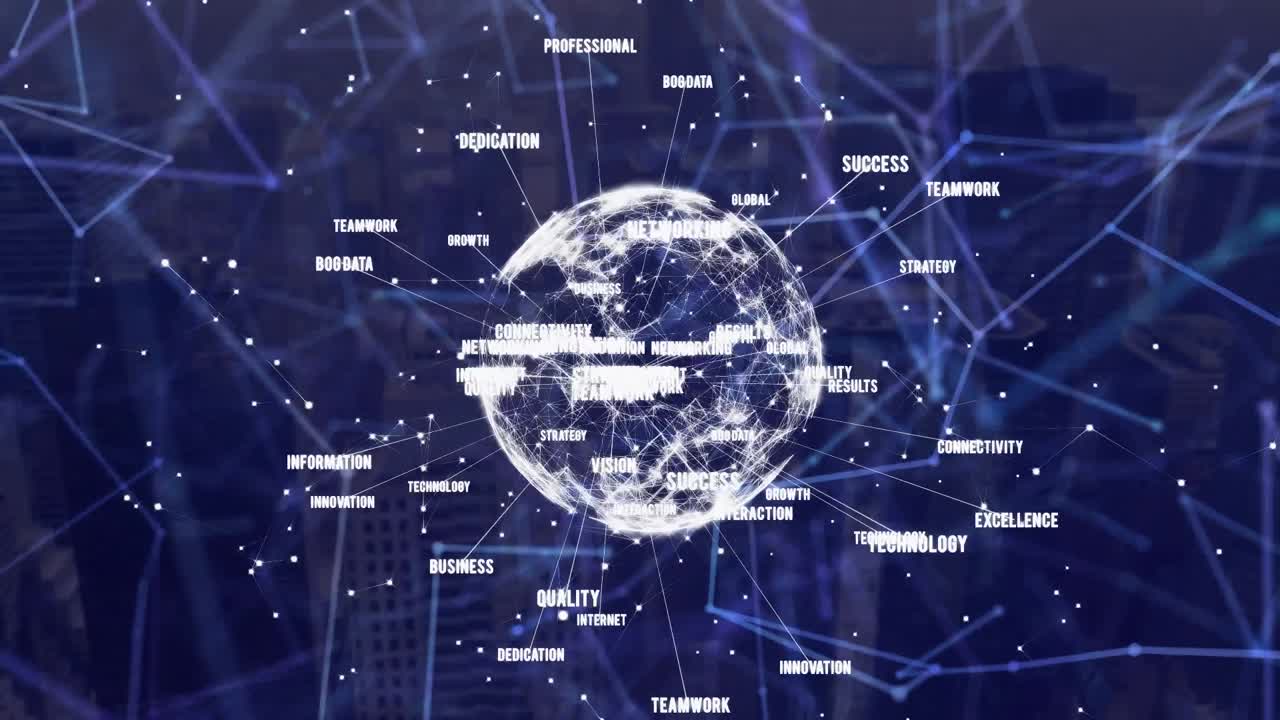 현대적인 건물에 대한 연결 네트워크의 세계