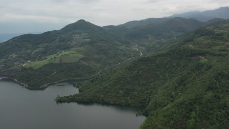 hills and lake in balkans