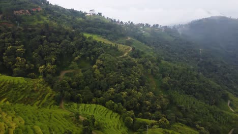 Ländliche-Terrassenhänge-Von-Nepal,-Schwenkantenne