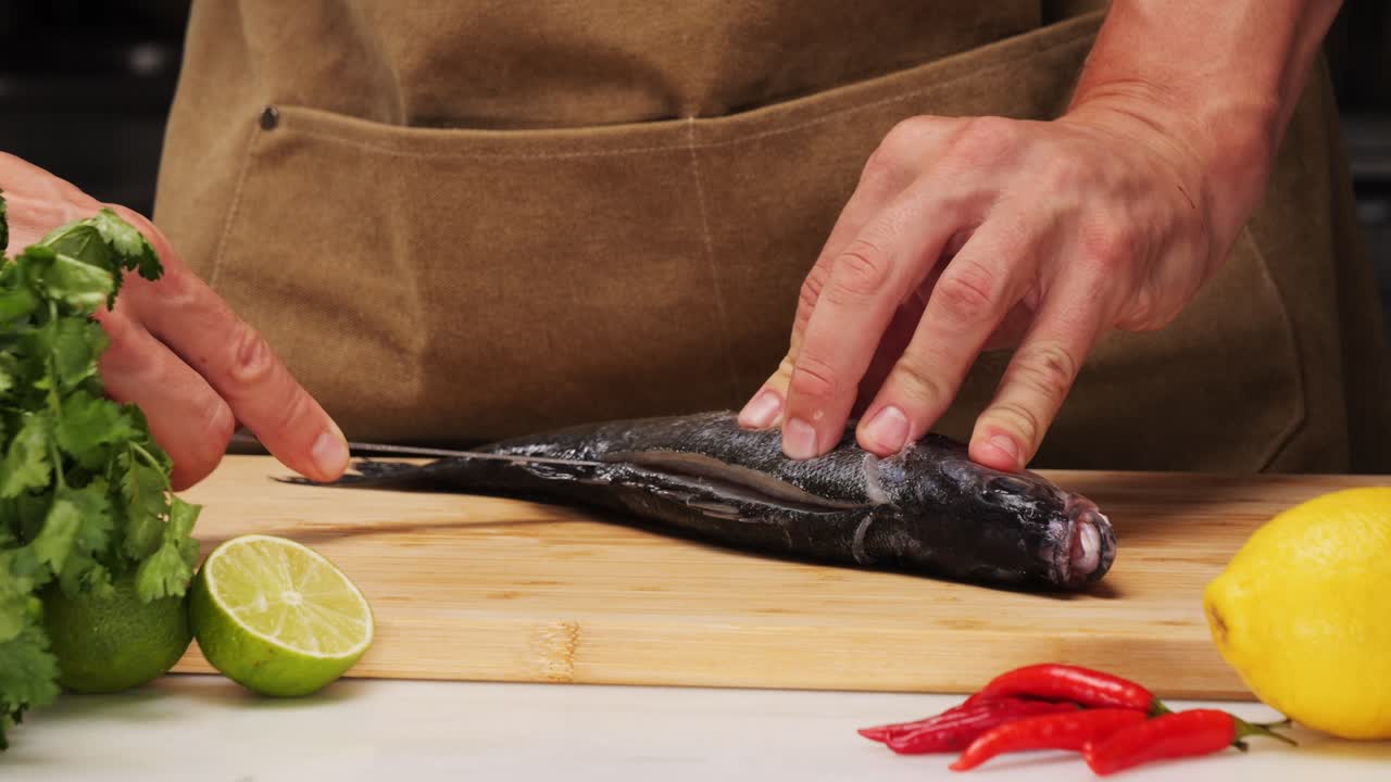 preparación de un filete de pescado