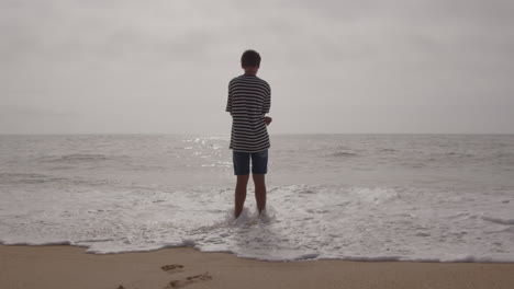 teenager on a beach