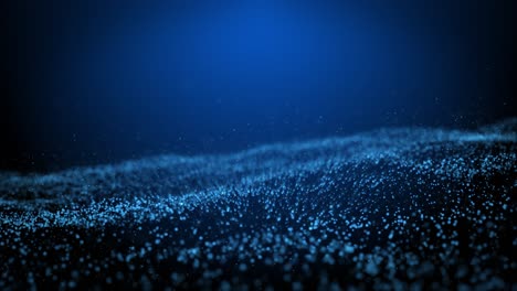 simulation of sea waves with particle effect