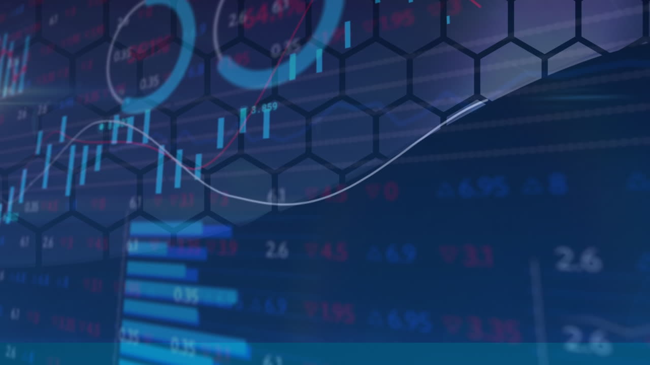 Animazione di elaborazione dati su una recinzione