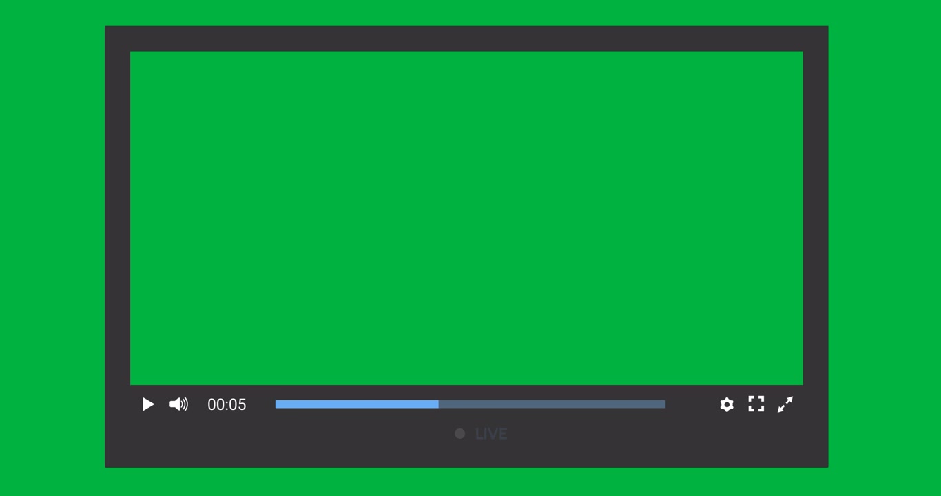 Animation of blank screen with digital interface on transparent background