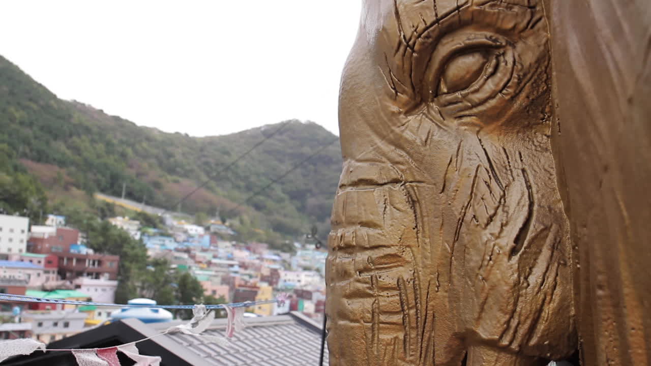 Elephant Statue in a Korean Village