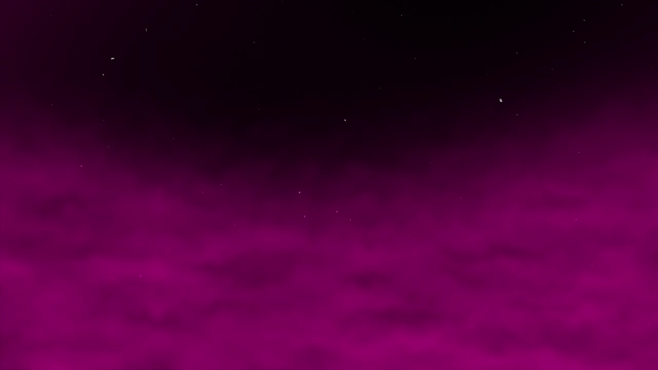 3d nube humo gas vapor niebla bruma niebla en la noche estrellada tiempo espacio universo fondo animación gráficos de movimiento vfx gradiente de partículas color rosa oscuro