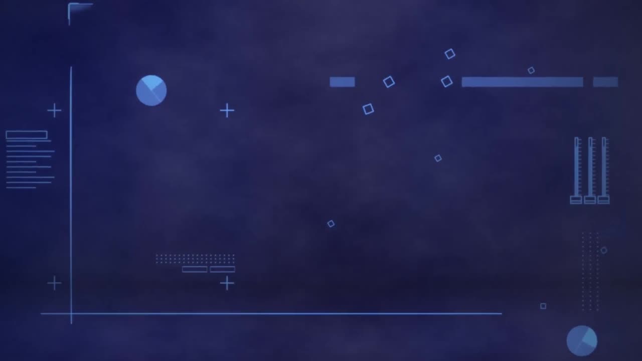 해군 배경에 다양한 모양의 애니메이션