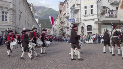 rifle companies from the burggrafenamt and passeier at the annual grape festival in meran, south tyrol, italy (part 3 of 4)