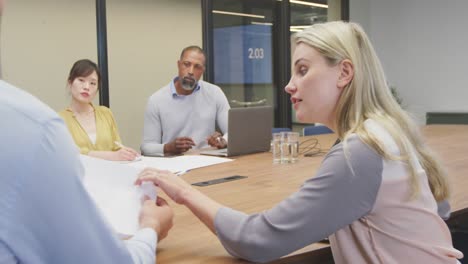 business people having a meeting in modern office