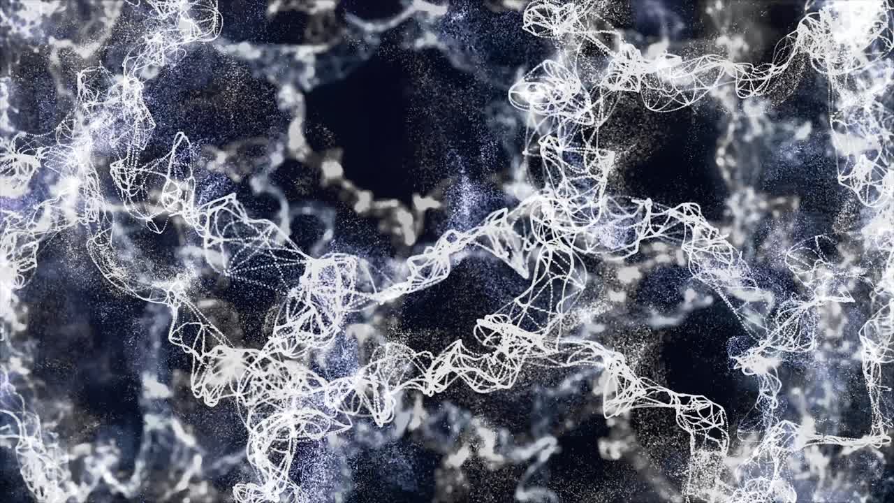 선과 입자를 가진 추상적인 디지털 예술