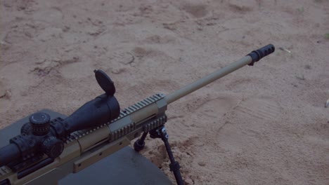 sniper rifle shot close up video