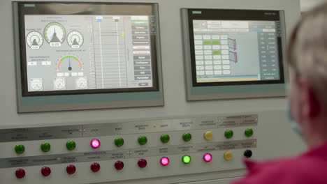 industrial control panel with operator