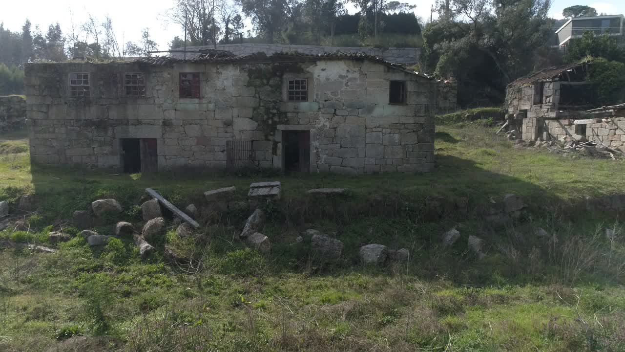 Aerial View of the destroyed houses