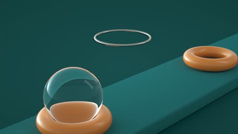 animación de bucle infinito de esfera líquida en 3d