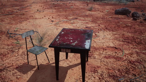 old-ruster-metal-table-in-desert