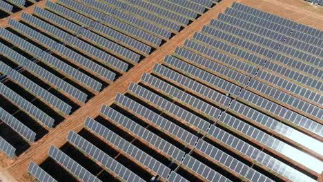 solar photovoltaic system array on the ground in the solar farm