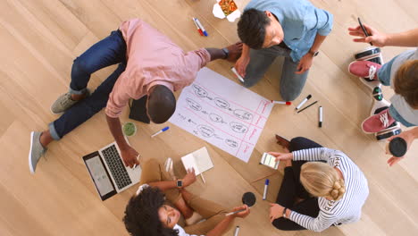 sesión de lluvia de ideas en equipo