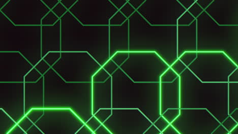 Green-led-hexagons-pattern