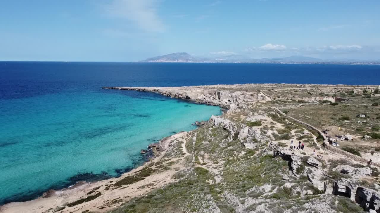 la isla de favignana trapani por avión no tripulado