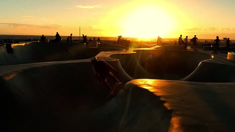 sunset skatepark at the beach