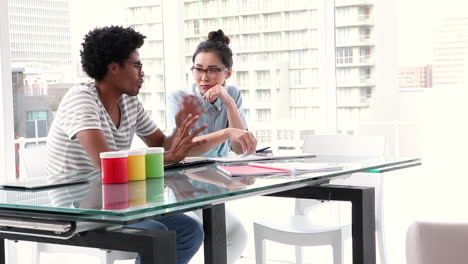 creative business partners having a meeting