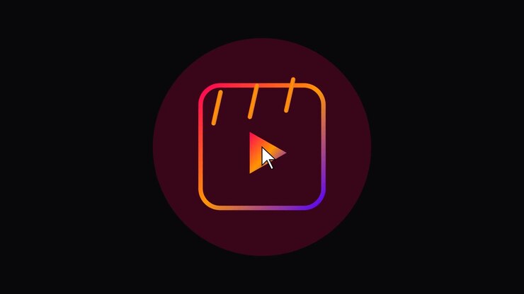 Computer Mouse Cursor Interacting with Play Button Icon
