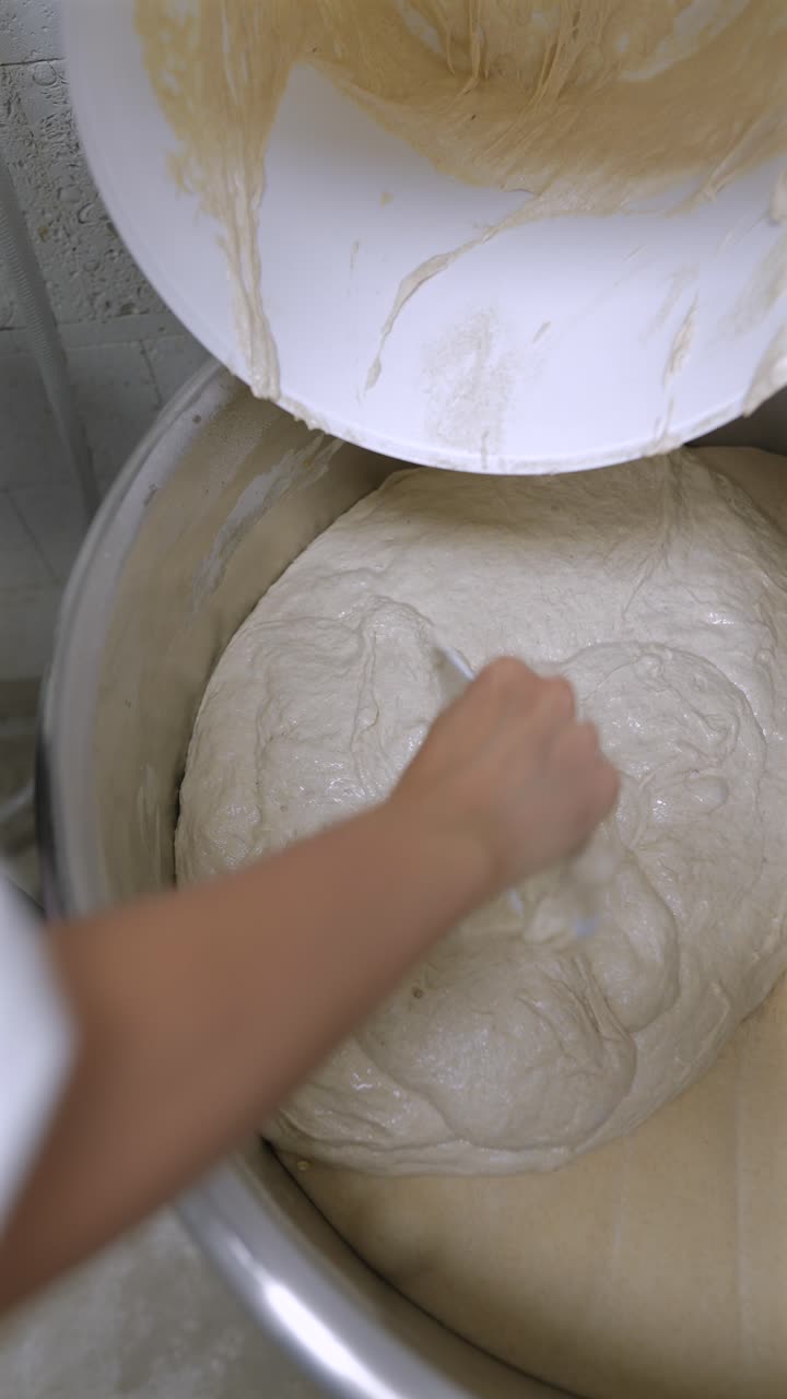 Kneading Dough in a Large Mixer