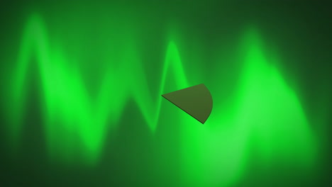 animación del gráfico de pastel procesamiento de datos financieros sobre estadísticas verdes
