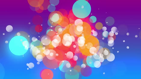 animación de círculos coloridos que se mueven en el fondo del gradiente