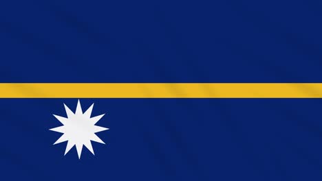 nauru flag waving cloth background, loop