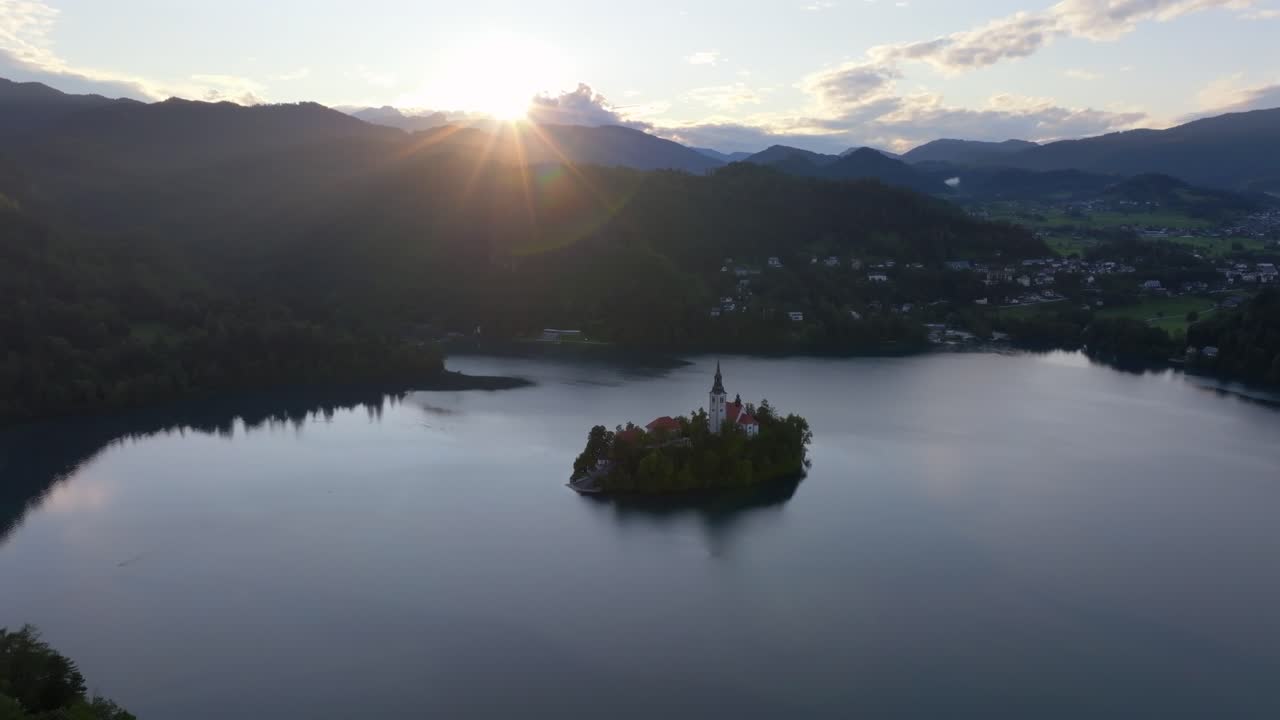 Video con drone da Bled, Slovenia
