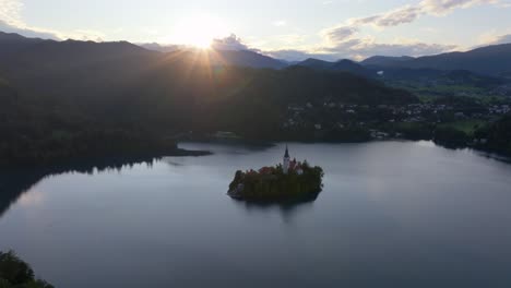 drone video from bled slovenia