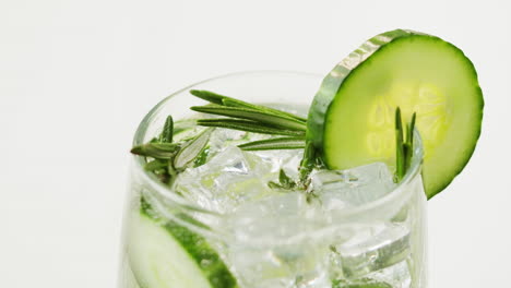 cucumber rosemary iced drink