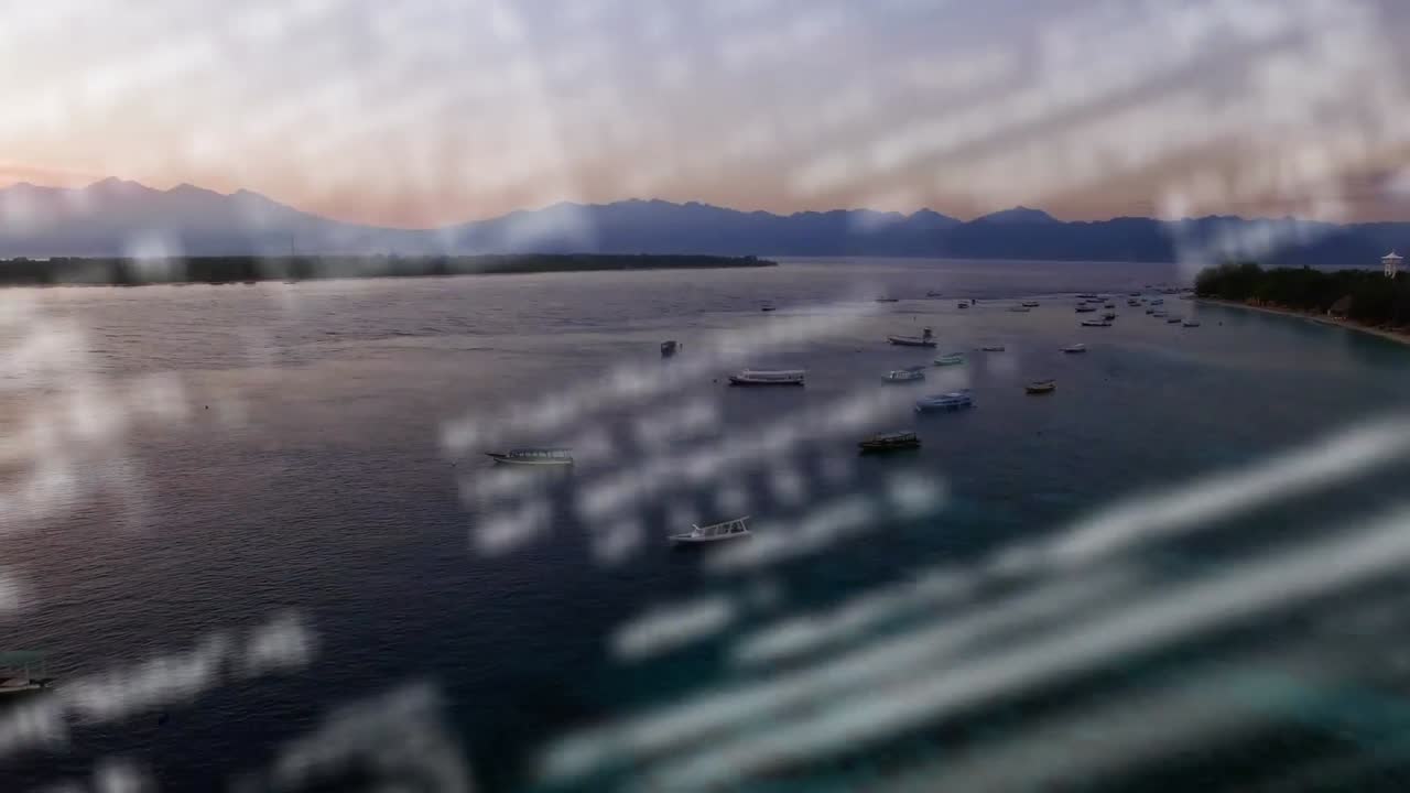 풍경에 대한 데이터 처리의 애니메이션