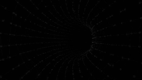 3d rendered grid wormhole loop animated background