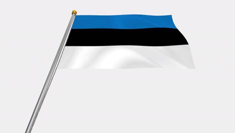 la bandera de estonia se balancea en el viento - alphachannel_229.mov