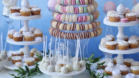 delicious wedding reception candy bar dessert table