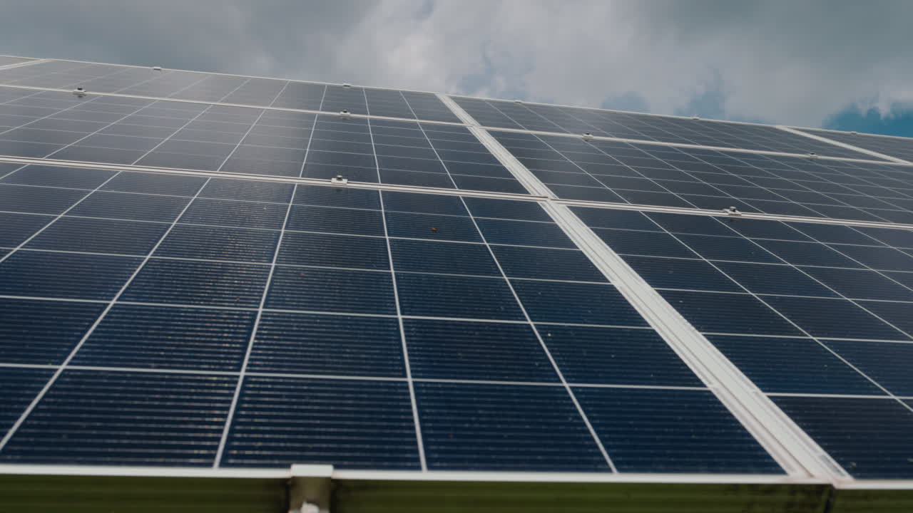 conjunto de paneles solares