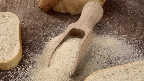 portion of rotating breadcrumbs (seamless loopable)
